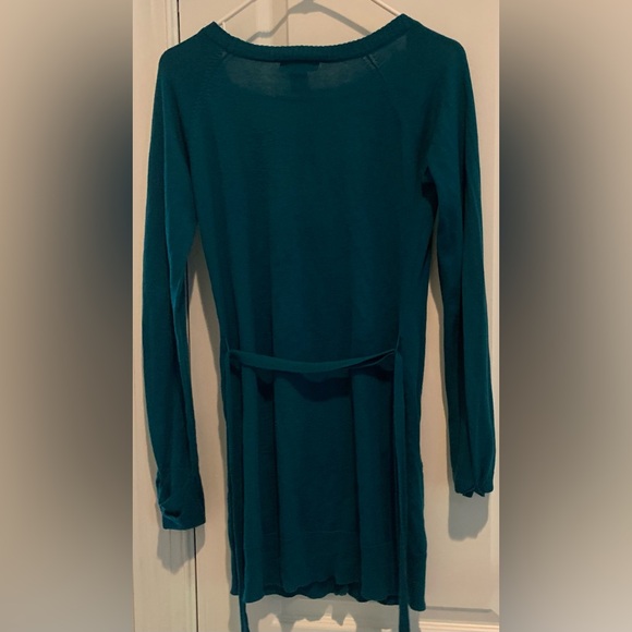 Teal Green Cardigan long Sleeves size large - Picture 2 of 3